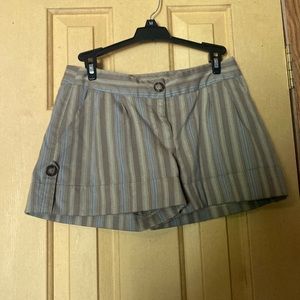 Candies Brown striped shorts